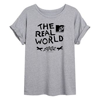 Juniors' MTV "The Real World" Oversized Graphic Tee