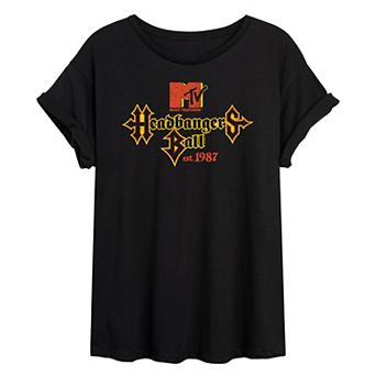Juniors' MTV Headbangers Ball Oversized Graphic Tee