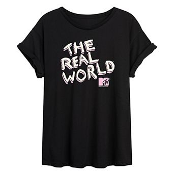 Juniors' MTV The Real World Oversized Graphic Tee