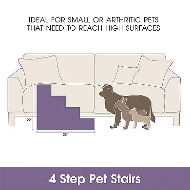 Friends Forever Milo 4-Step Pet Stairs with Removable Cover