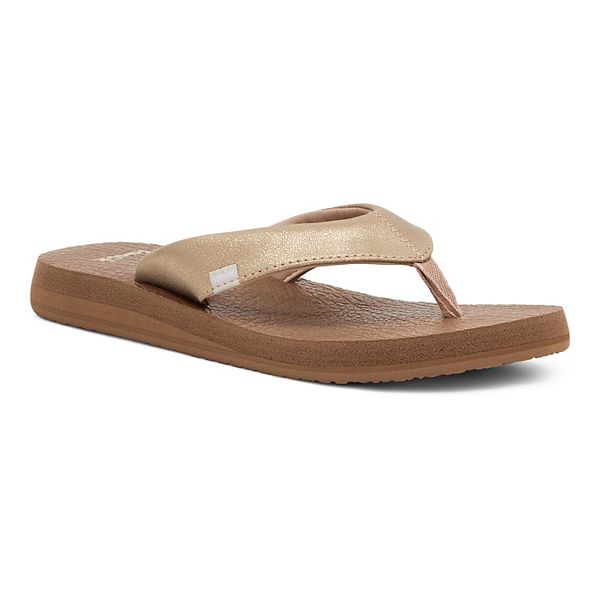 Sanuk Yoga Mat Women's Flip Flop Sandals - Champagne (5)