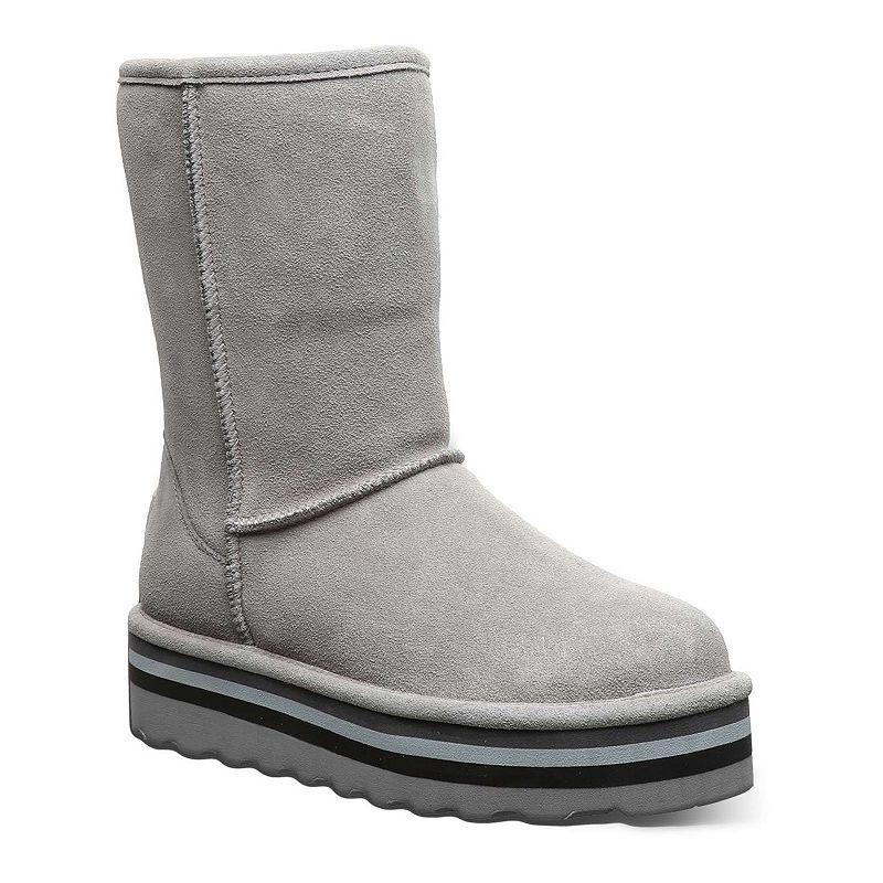 Bearpaw Retro Elle Womens Suede Winter Boots, Size: 5, Light Grey