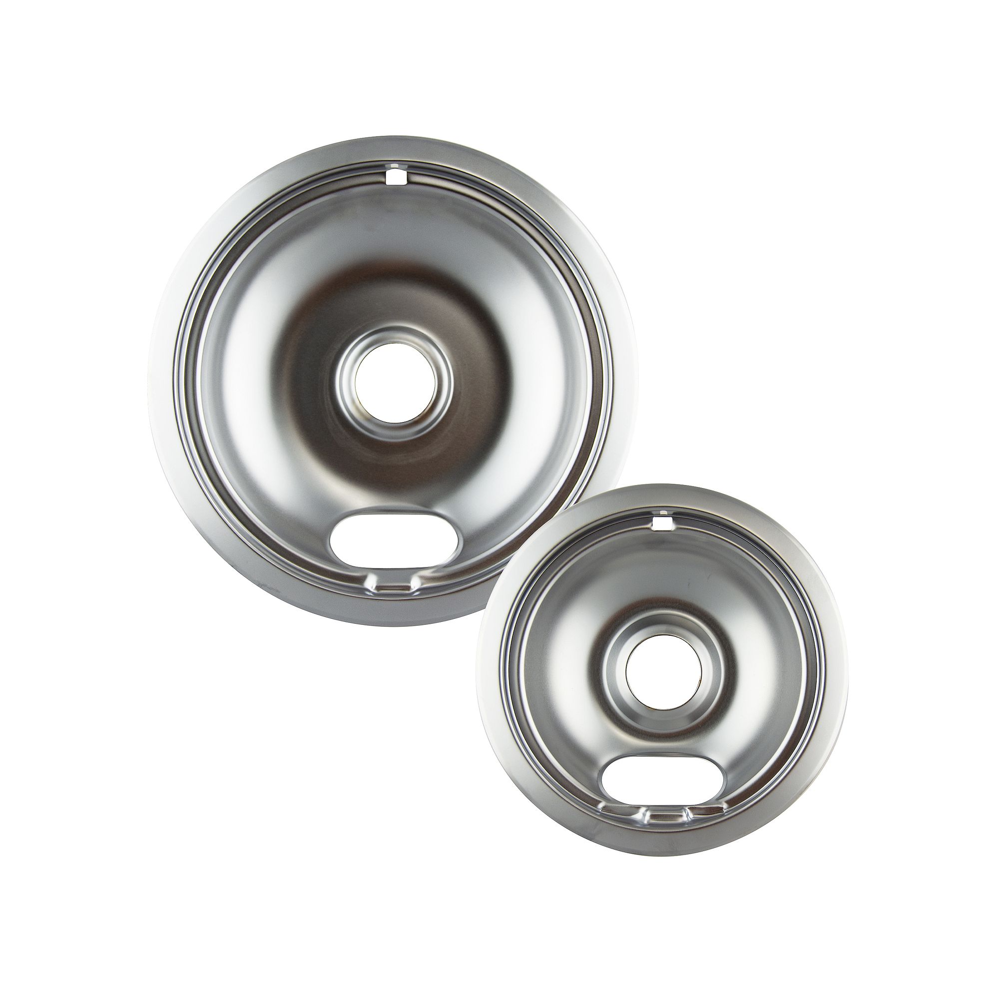 Range Kleen 2-pc. Stovetop Chrome Drip Bowl Set, Silver Style A