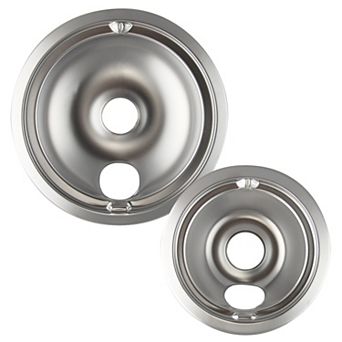 Range Kleen 2 pc Stovetop Chrome Drip Bowl Set