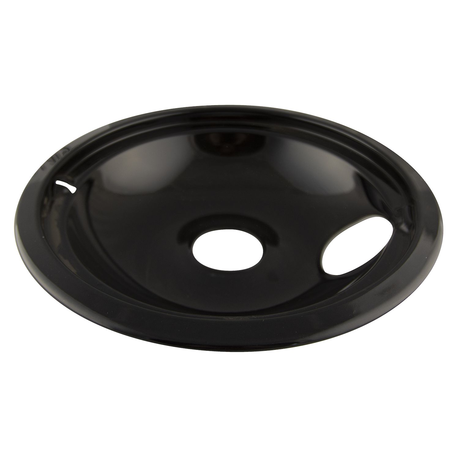 CB9 Porcelain Drip Pans & Bowls Set For GE Ranges - Black 8" Replacement