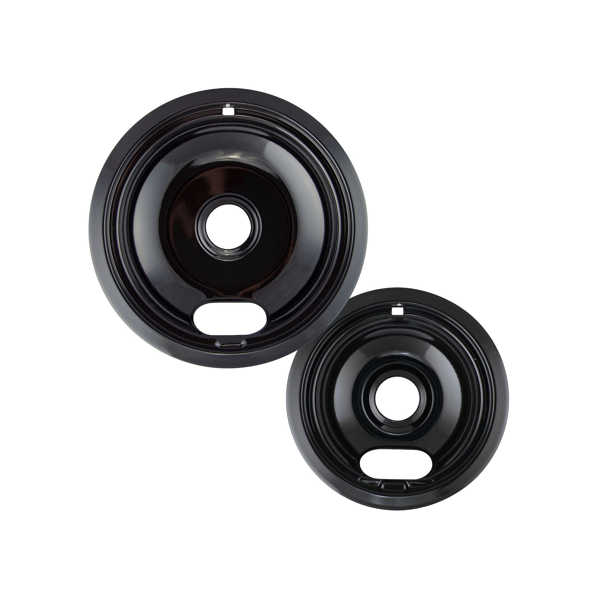 Range Kleen 2-pc. Porcelain Drip Bowl Set, Black Style A