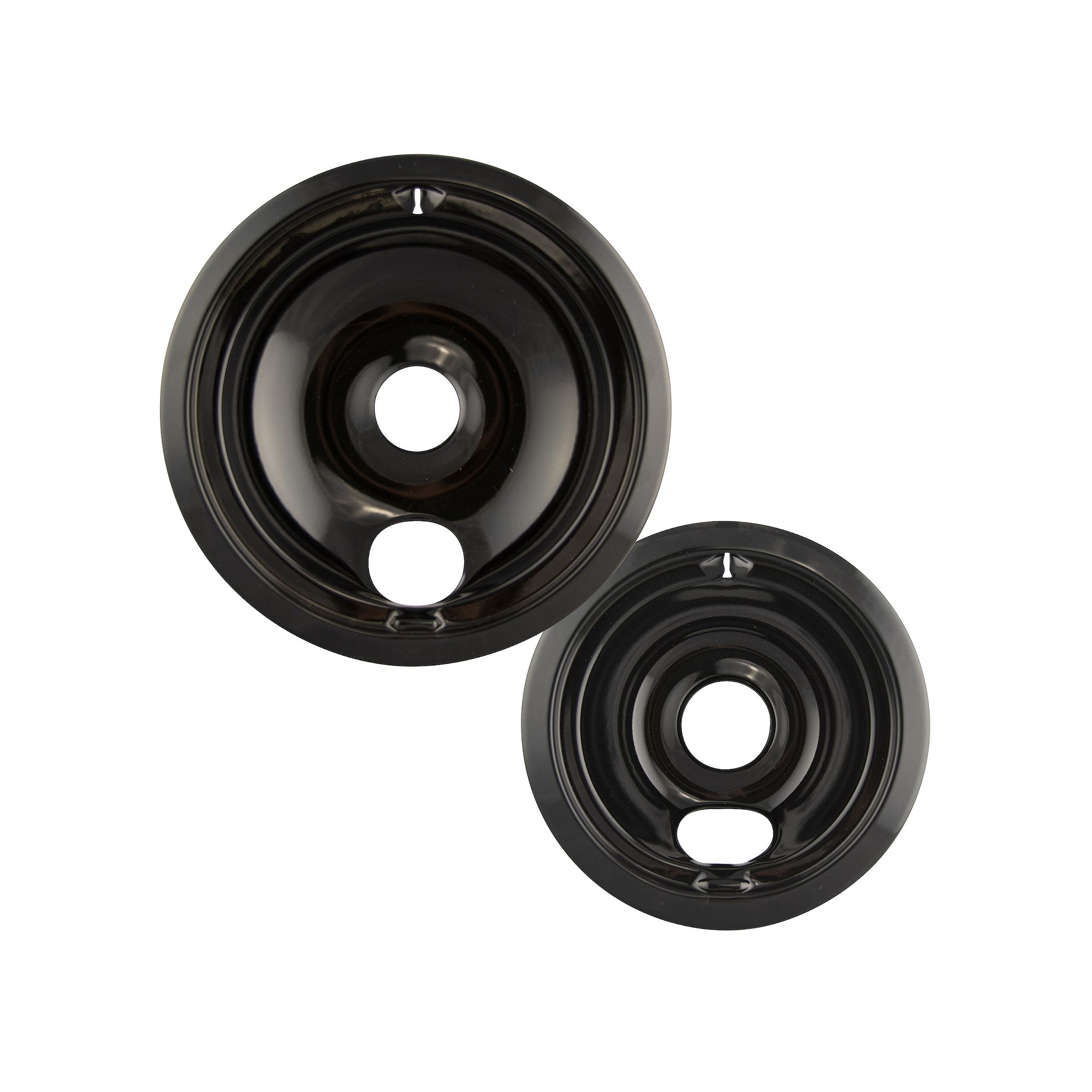 Range Kleen 2-pc. Porcelain Drip Bowl Set, Black Style B