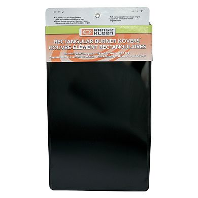 Range Kleen Rectangular Black Burner Kovers 2-pk.