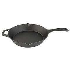 Bayou Classic 12 Inch Square Cast Iron Skillet Cookware Pan With Helper  Handle And Pour Spouts For Home Kitchen Cooking, Black : Target