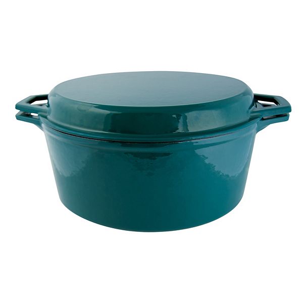Taste of Home 7qt. Enameled CastIron Dutch Oven with Grill Lid