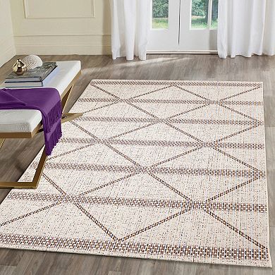 Liora Manne Avena Diamond Stripe Indoor Outdoor Rug
