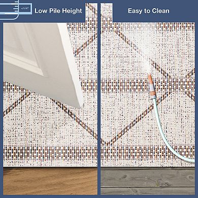 Liora Manne Avena Diamond Stripe Indoor Outdoor Rug