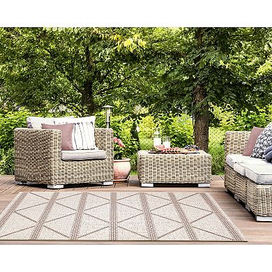 Liora Manne Avena Diamond Stripe Indoor Outdoor Rug