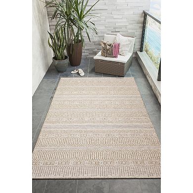 Liora Manne Orly Stripe Indoor Outdoor Rug