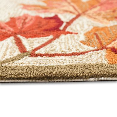 Liora Manne Ravella Falling Leaves Border Indoor Outdoor Rug