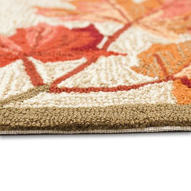 Liora Manne Ravella Falling Leaves Border Indoor Outdoor Rug