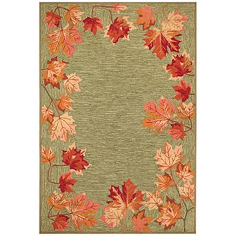 Liora Manne Ravella Falling Leaves Border Indoor Outdoor Rug