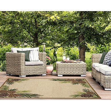 Liora Manne Ravella Forest Border Indoor Outdoor Rug