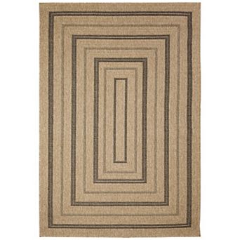 Liora Manne Sahara Multi Border Indoor Outdoor Rug