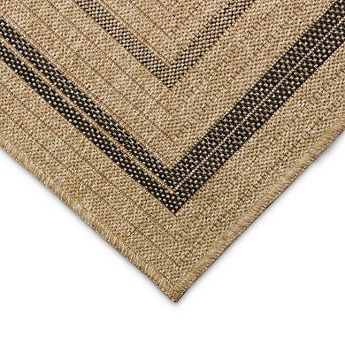 Liora Manne Sahara Multi Border Indoor Outdoor Rug