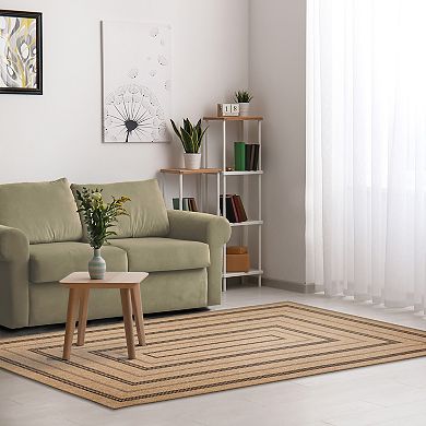 Liora Manne Sahara Multi Border Indoor Outdoor Rug