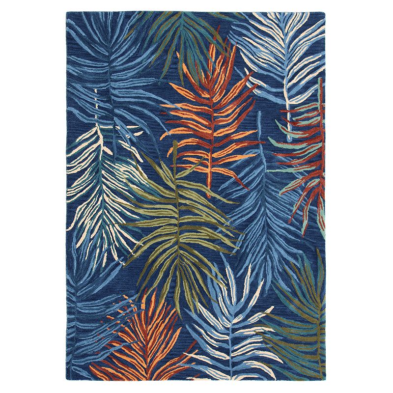 Liora Manne Tivoli La Palma Indoor Wool Rug, Blue, 8X11.5 Ft