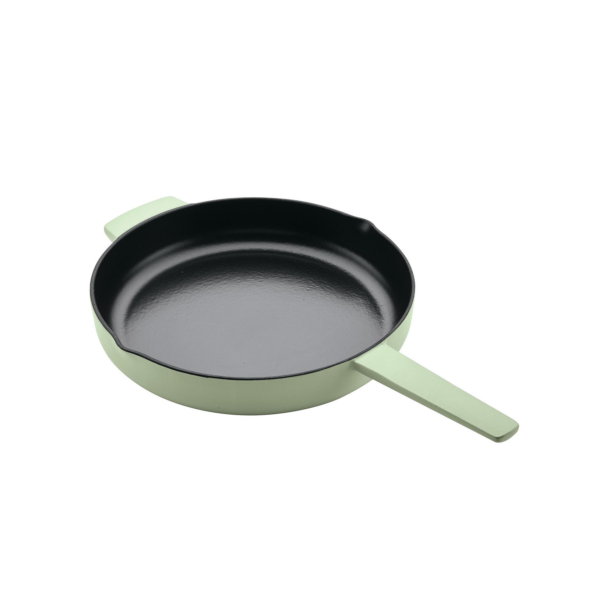 KitchenAid Enameled Cast-Iron Skillet with Helper Handle, Green