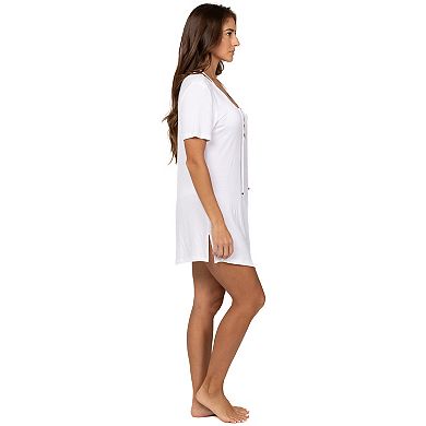 Women's Portocruz Lace-Up Swim Cover-Up Tunic
