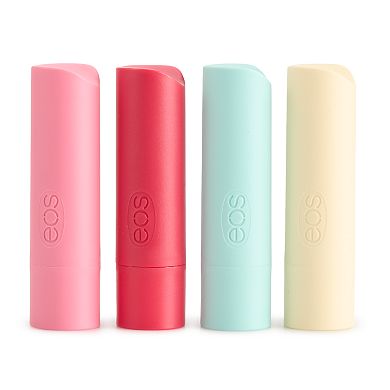 eos Holiday Vanilla Bean & Pomegranate Raspberry & Sweet Mint & Strawberry Sorbet Stick 4-pack Carton