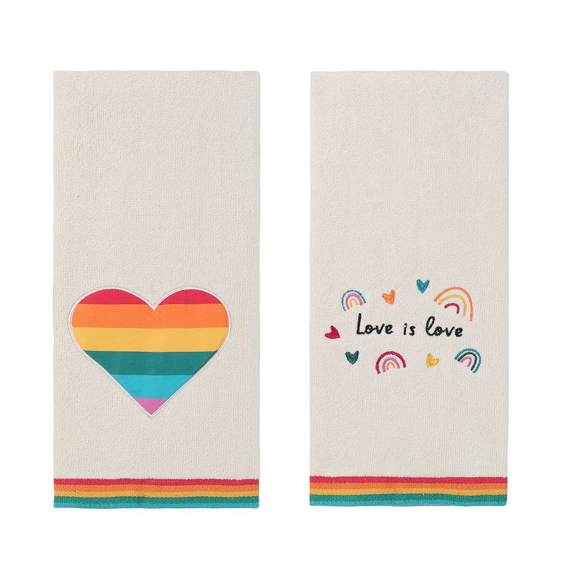 Celebrate Together Valentines Day Love Is Love 2-pack Hand Towel Set, Lt B