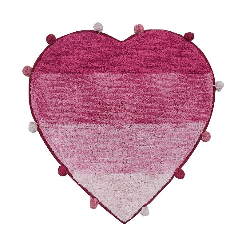 Celebrate Together Valentines Day Ombre Ombre Heart Shaped Bath Rug, Pink