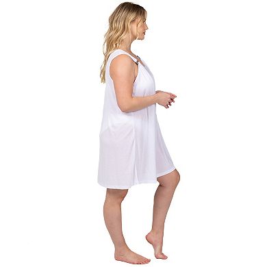 Plus Size Portocruz O-Ring Swim Cover-Up Tank Dress