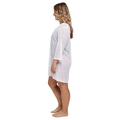 Plus Size Portocruz Lace Up Swim Cover-Up Tunic