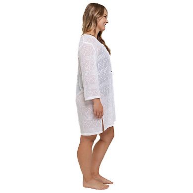 Plus Size Portocruz Lace Up Swim Cover-Up Tunic
