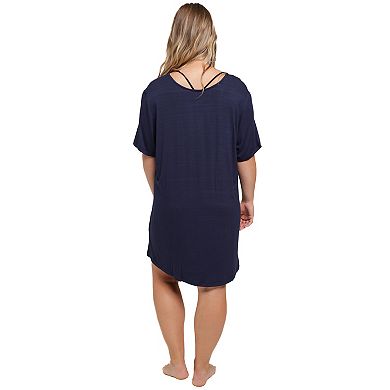 Plus Size Portocruz Lace Up Swim Cover-Up Tunic