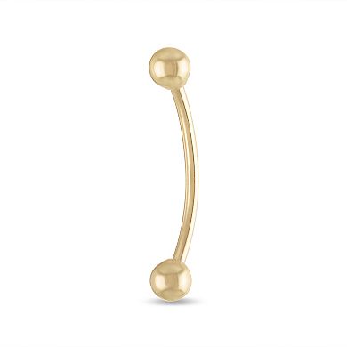 Amella Jewels 10K Gold Belly Ring With Bar