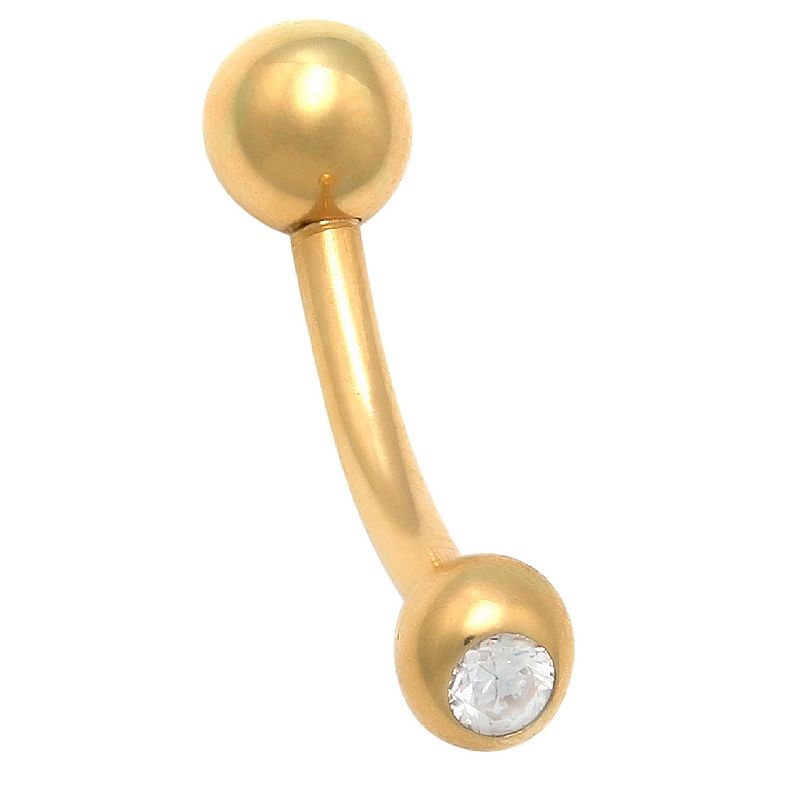 55640130 Amella Jewels 10K Gold & Cubic Zirconia Belly Ring sku 55640130