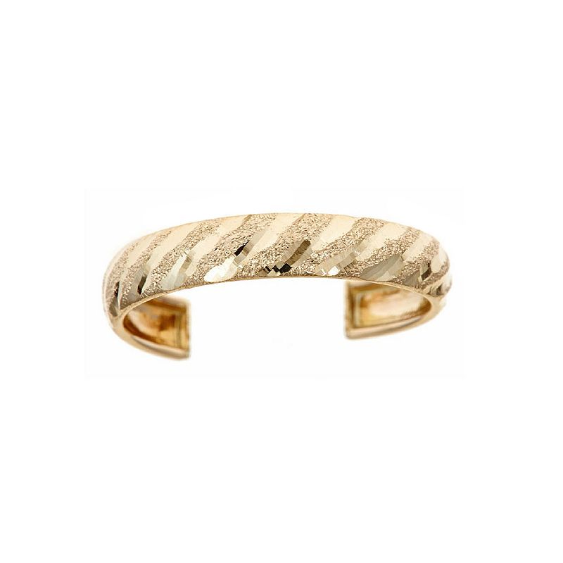 Amella Jewels 10k Gold Textured Toe Ring, Womens, Yellow