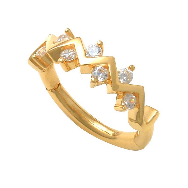 Amella Jewels 10k Gold & Cubic Zirconia Septum Nose Ring, Womens, Yellow