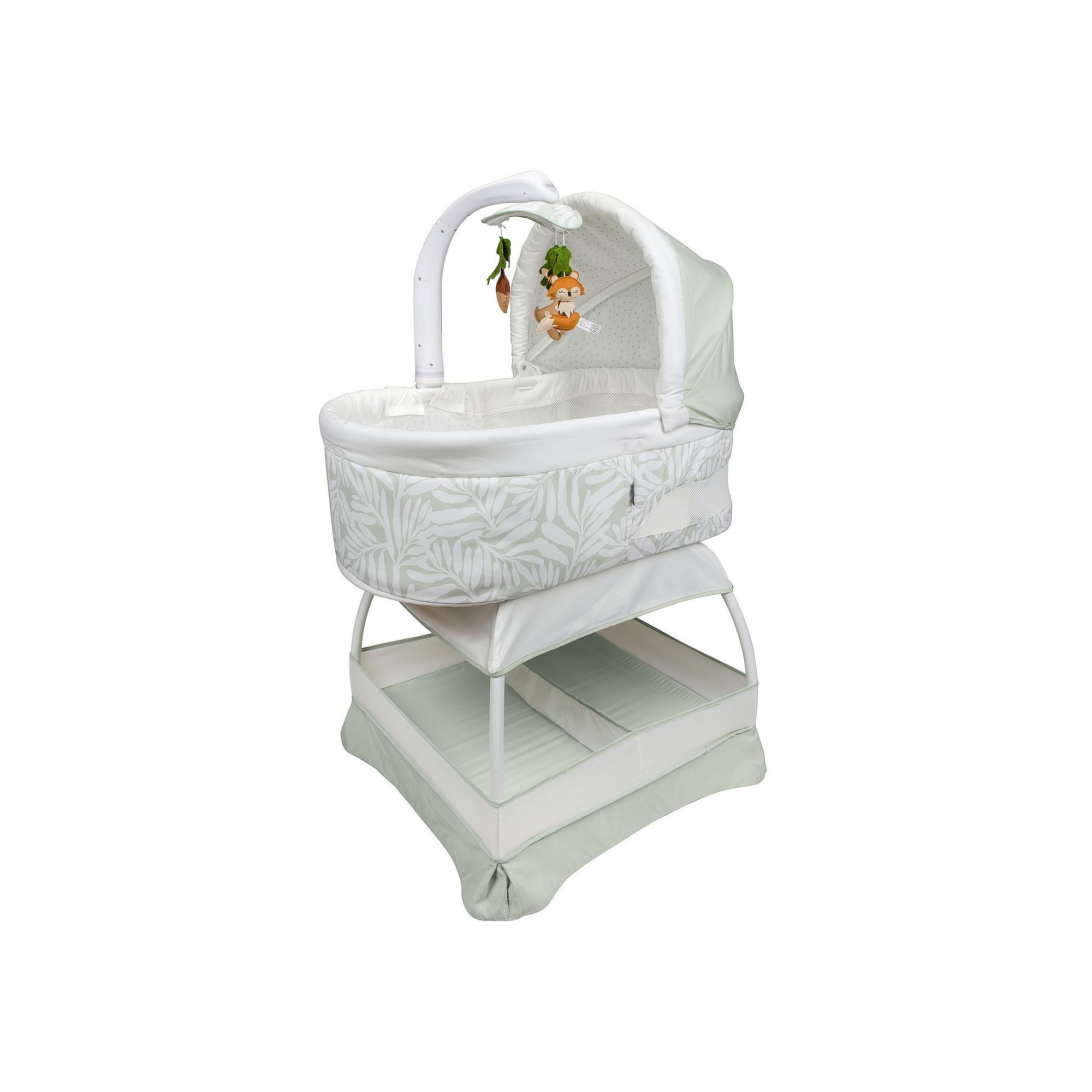 TruBliss™ Sweetli Calm™ Bassinet with Cry Recognition, Green Fern Leave