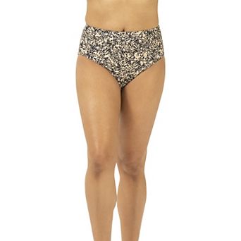 Women's Dolfin Aquashape Solid UPF 50+ High-Waist Brief Swim Bottoms