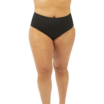 Women's Dolfin Aquashape Solid UPF 50+ High-Waist Brief Swim Bottoms