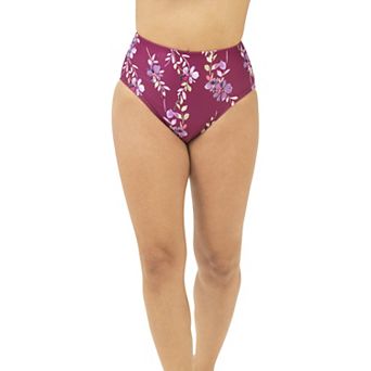Women's Dolfin Aquashape Solid UPF 50+ High-Waist Brief Swim Bottoms