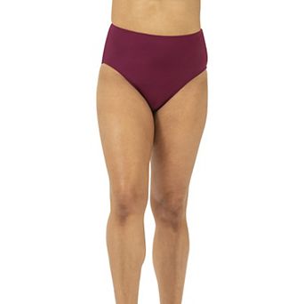 Women's Dolfin Aquashape Solid UPF 50+ High-Waist Brief Swim Bottoms