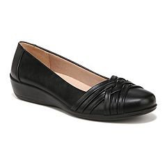 Womens wide width black on sale flats