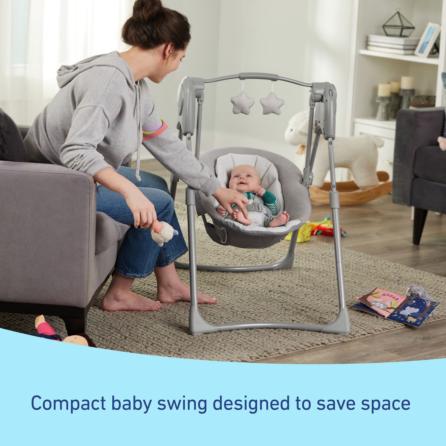Graco Slim Spaces Compact Baby Swing