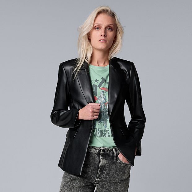 Kohls black hot sale leather jacket