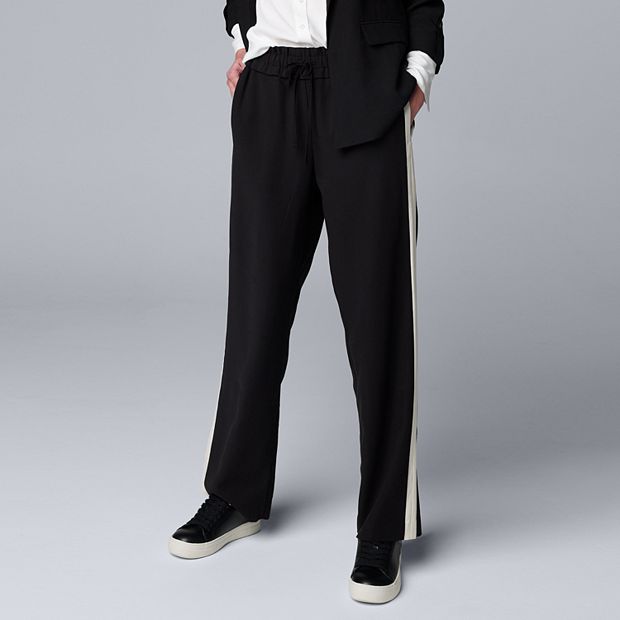 Women's Simply Vera Vera Wang High-Rise Wide Leg Trouser, Size: 14, Black -  Yahoo Shopping