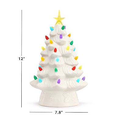 Mr Christmas Nostalgic White Christmas Tree Table Decor