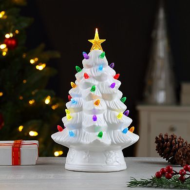 Mr Christmas Nostalgic White Christmas Tree Table Decor